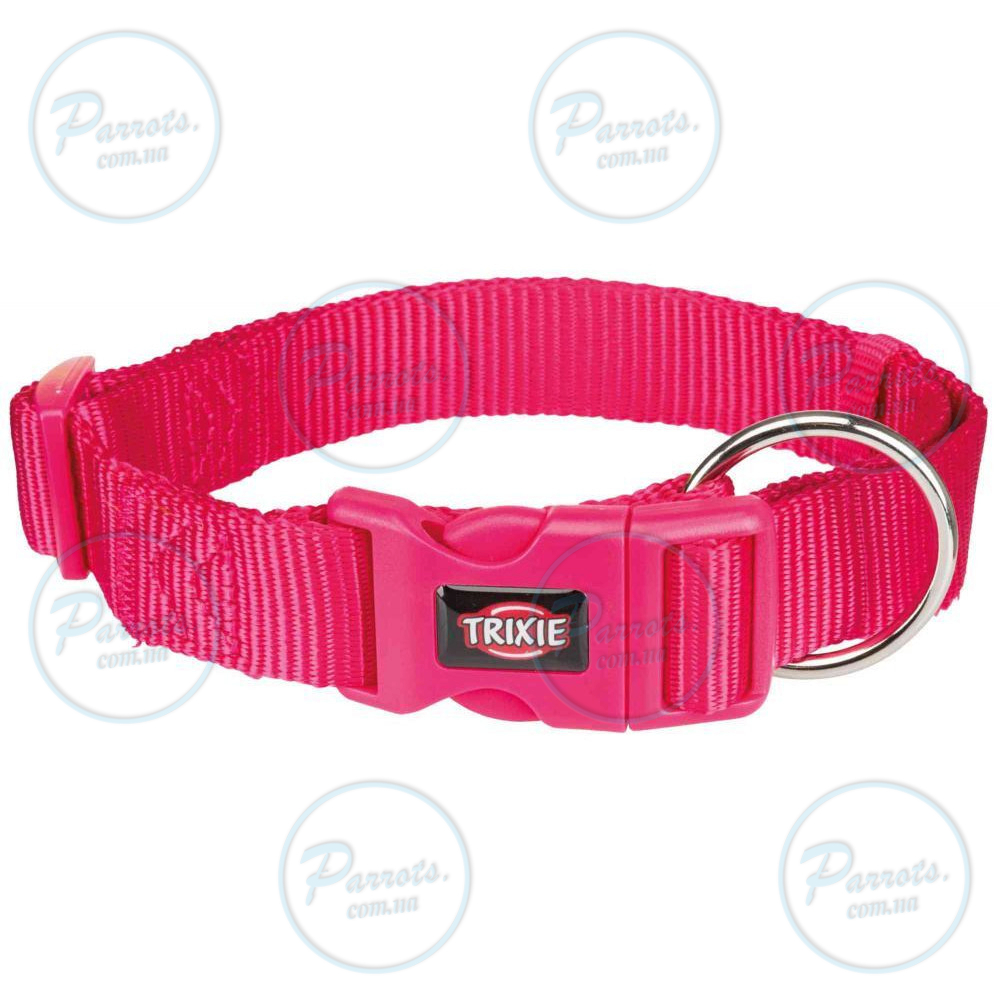 Нашийник Trixie Premium для собак, нейлон, L–XL: 40–65 см/25 мм, фуксія
