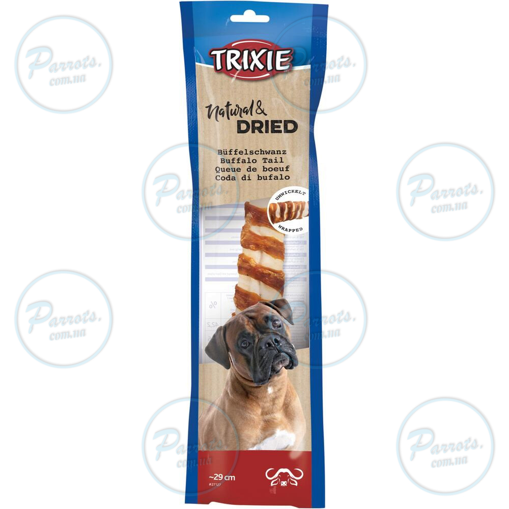 Ласощі Trixie Natural Dried для собак Хвіст буйвола 28-30 см