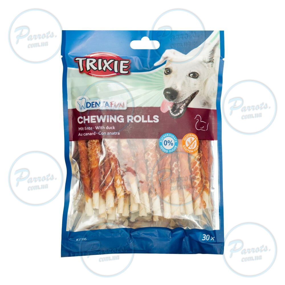 Ласощі Trixie Denta Fun Chewing Rolls для собак Паличка для чищення зубів з качкою 12 см 240 г 30 шт