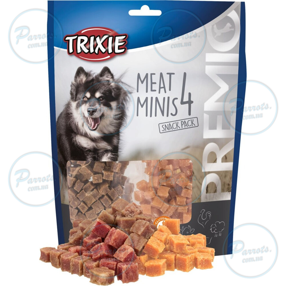 Ласощі Trixie Premio 4 Meat Minis для собак з куркою качкою яловичиною та бараниною 4х100 г