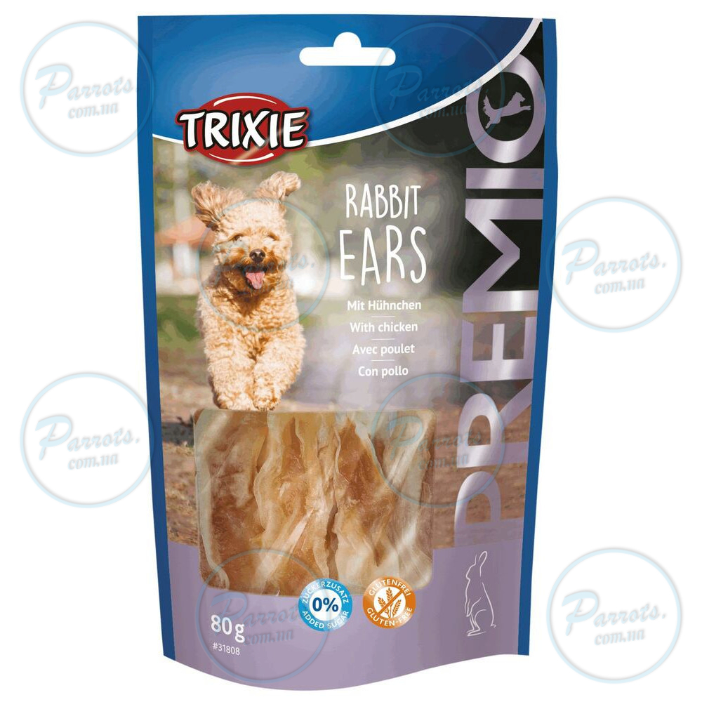 Ласощі Trixie Premio Rabbit Ears для собак вушка кролика та філе курки 80 г