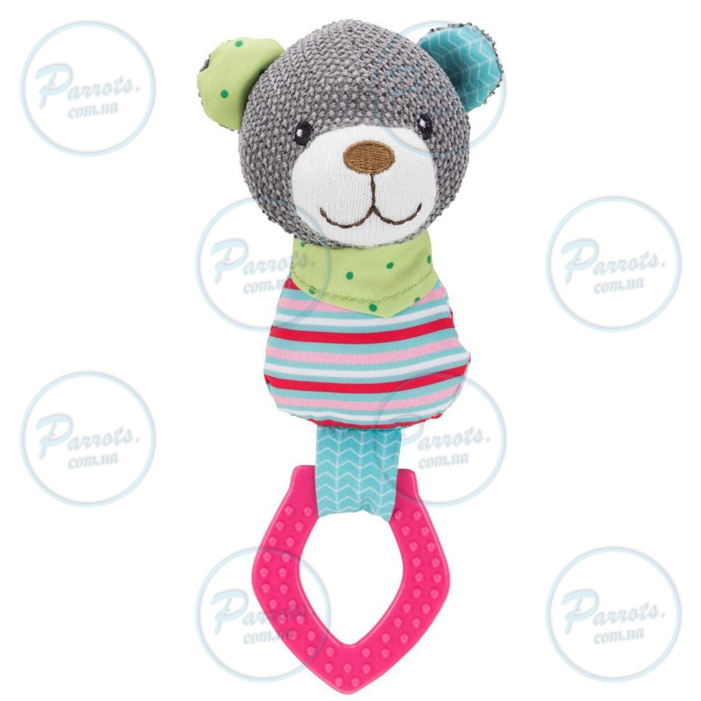 Іграшка Trixie Junior Ведмідь для собак, з кільцем зі звуком, 23 см (текстиль/плюш)