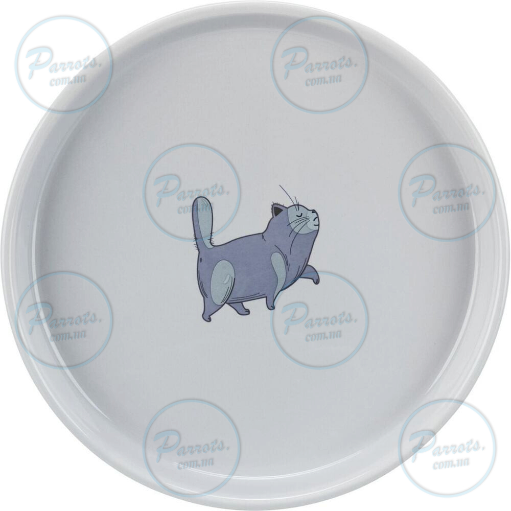 Миска Trixie для котів, пласка та широка, 600 мл, d:23 см (керамічна)