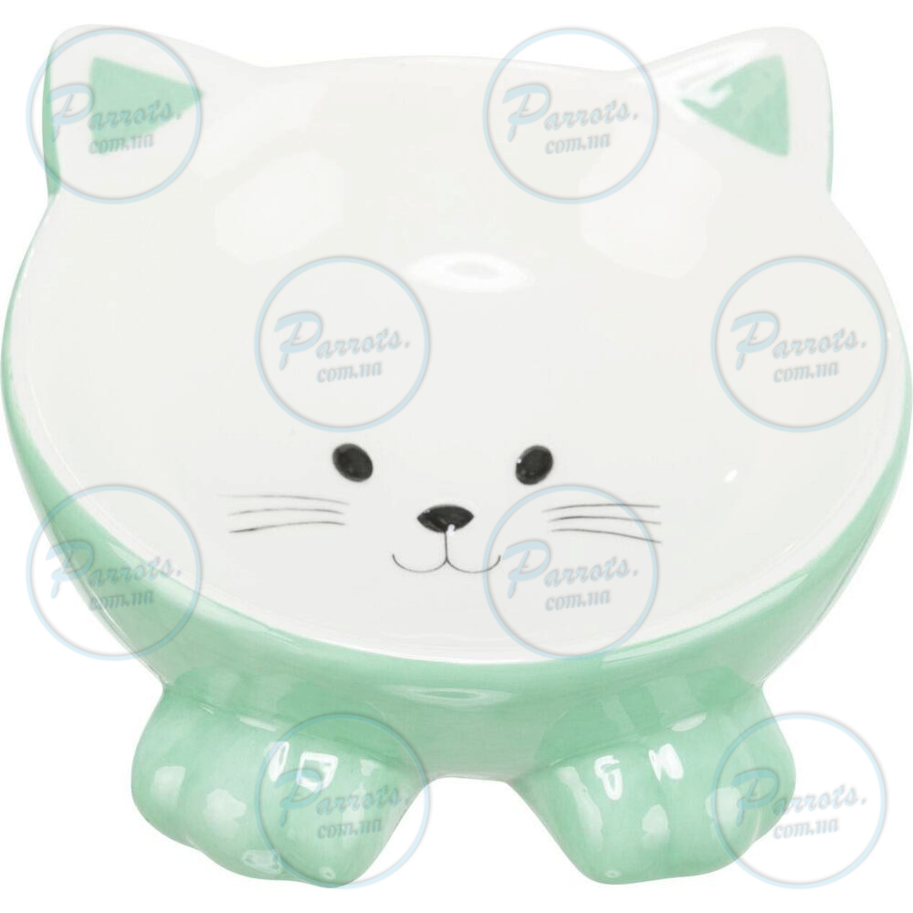 Миска Trixie Котик для котів, ергономічна, керамічна, 14 см, 150 мл