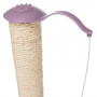 Дряпка для кошенят Trixie Junior Стовпчик-лапа з іграшками сизаль/плюш світло-бузковий/натуральний, 40*38*50 см