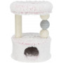 Царапка Trixie Harvey для кошек, джут/плюш/флис, 54х40х73 см (бело-розовый)