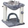 Дряпка Trixie Baza для котів, зі щіткою, сизаль/плюш, 41х41х50 см (сірий)