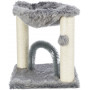 Дряпка Trixie Baza для котів, зі щіткою, сизаль/плюш, 41х41х50 см (сірий)
