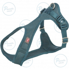 Шлея Trixie Comfort м'яка для собак XXS–XS 28–40 см 15 мм синьо-зелена