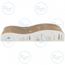 Кігтеточка-хвиля Trixie для котів Різдвяна кортоннабіло-золота 43,5х8х20 см