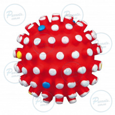 Игрушка Trixie Мяч игольчатый с пискавкой для собак, d:10 см