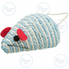 Іграшка Trixie Мишка з брязкальцем для котів, 10 см (сизаль)