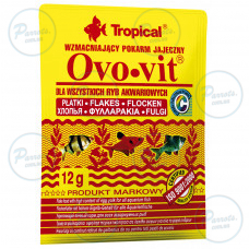 Сухий корм Tropical Ovo-Vit для всіх акваріумних риб, 12 г (пластівці)