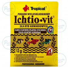 Корм Tropical Ichtio-Vit для всіх акваріумних риб пластівці 12 г