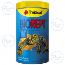 Сухой корм Tropical Biorept W для водоплавающих черепах, 300 г (гранулы)