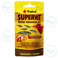 Сухой корм Tropical Supervit Mini Granulat для аквариумных рыб, 10 г (гранулы)