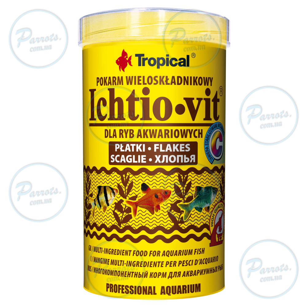 Сухий корм Tropical Ichtio-Vit для всіх акваріумних риб, 100 г (пластівці)