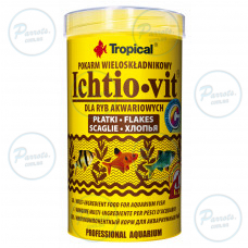 Сухий корм Tropical Ichtio-Vit для всіх акваріумних риб, 100 г (пластівці)