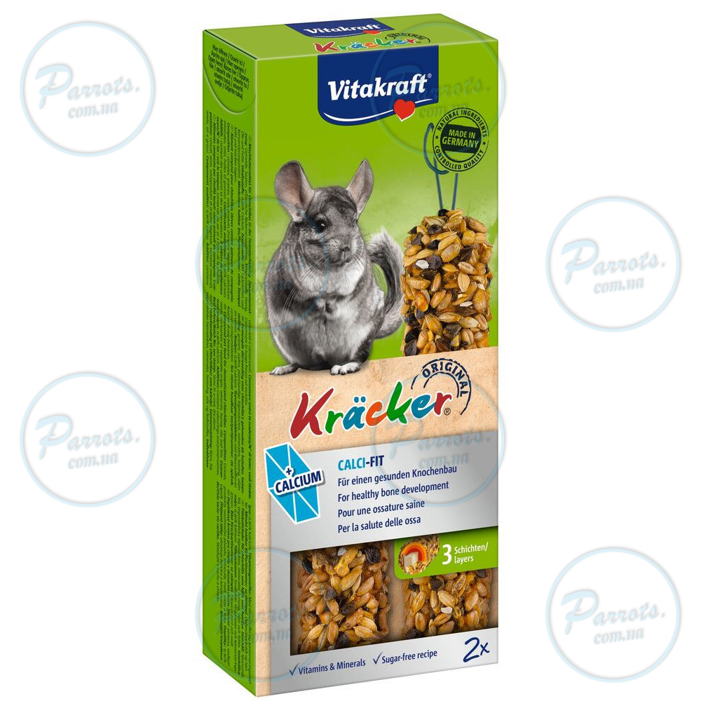 Крекер Vitakraft для шиншил, з кальцієм, 2 шт