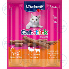 Мясные палочки Vitakraft для кошек, индейка и ягненок, 3 шт