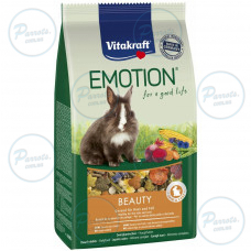 Корм Vitakraft Emotion Beauty Selection для длинношерстных кроликов, для кожи и шерсти, 600 г