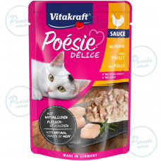 Влажный корм Vitakraft Poésie Délice для кошек, курица в соусе, 85 г