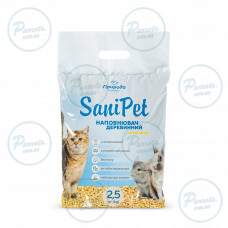 Гигиенический наполнитель Природа Sani Pet «Универсальный» для кошек, древесный, 2,5 кг