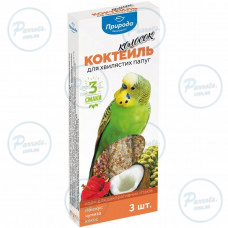 Колосок Природа "Коктейль" для волнистых попугаев 90 г (гибискус, чумиза, кокос)
