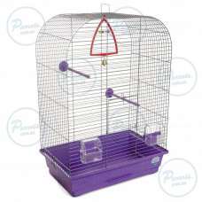Клетка Природа «Аурика» для мелких декоративных птиц 44x27x64 см (фиолетовая)