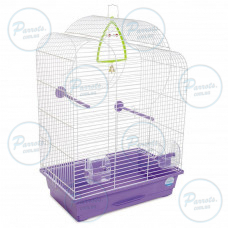 Клетка Природа «Воля» для мелких декоративных птиц, 44x27x63 см (фиолетовая)