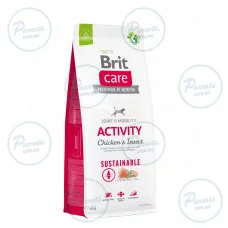 Сухий корм Brit Care Dog Sustainable Activity для собак з підвищеною активністю, з куркою та комахами, 12 кг