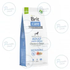 Сухий корм Brit Care Dog Sustainable Adult Large Breed для собак великих порід, з куркою та комахами, 12 кг