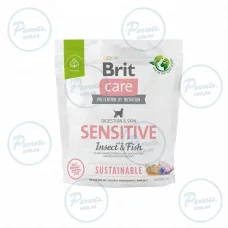 Сухий корм Brit Care Dog Sustainable Sensitive для собак з чутливим травленням, з рибою та комахами, 1 кг