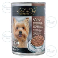 Вологий корм Edel Dog для собак, з індичкою і печінкою, 400 г