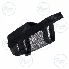 Намордник Trixie для собак, з сітчастою вставкою, поліестер, L-XL 24-34 см (чорний)